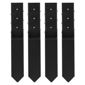 VEVOR Fence Post Anchor Repair Kit, 4 Pack Inner Diameter 3.5 x3.5 Inches Heavy Duty Steel Fence Post Support Stakes